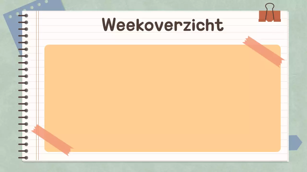 Eenvoudig Pastel Notitieboek Klasagenda voor School