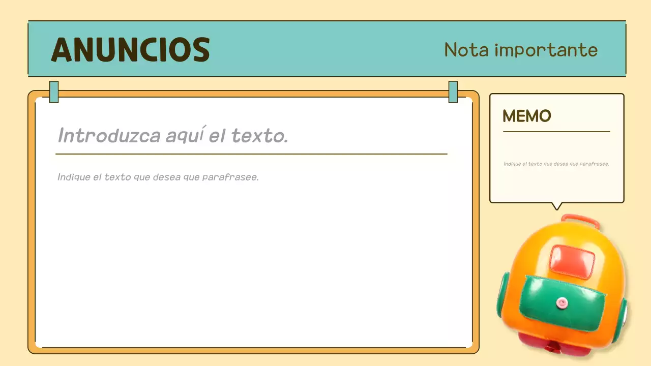 agenda pop class naranja y verde