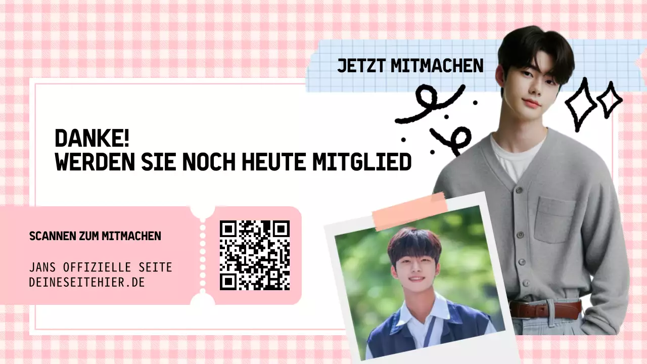 Pastellrosa und blaues Doodle K-Drama Präsentation