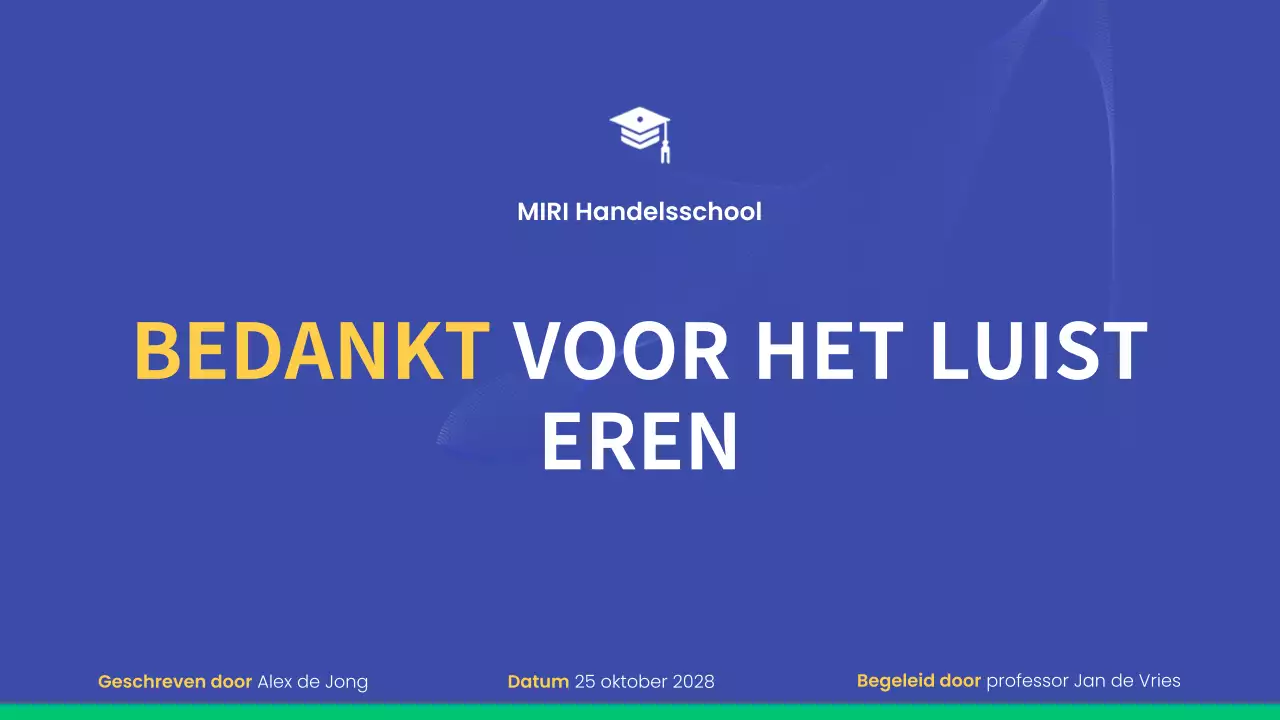 blauw modern scriptie presentatie