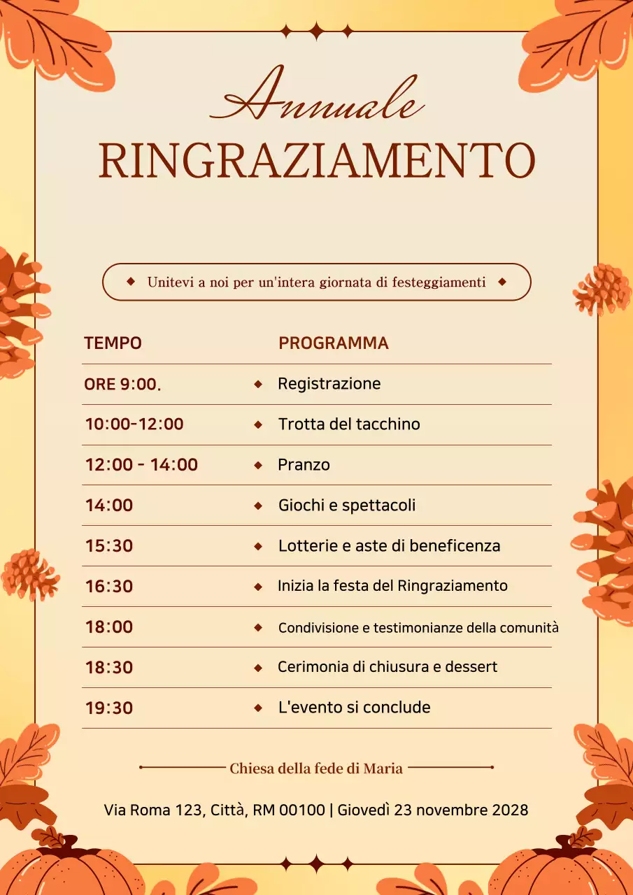 Tradizionale evento annuale di Orange per il Ringraziamento