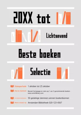 Grijs Eenvoudig Boek Evenement Aankondiging