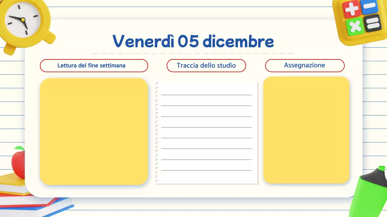 presentazione dell'agenda della classe di istruzione 3d beige semplice