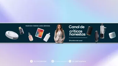 Promoción de productos modernos azules