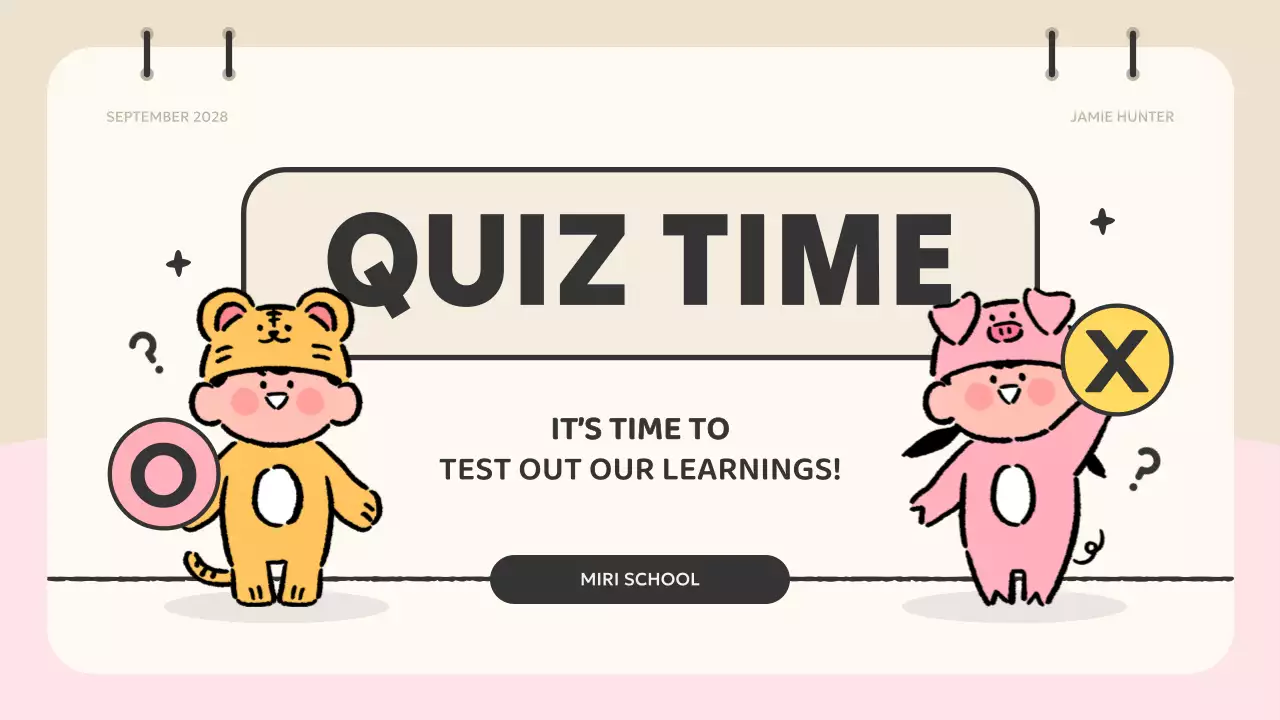 Colorful Cute Quiz Guide Presentation