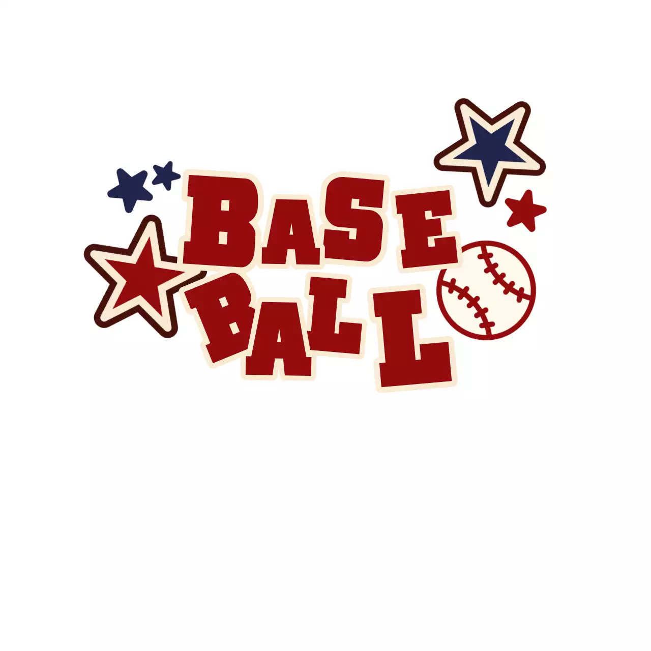 レッドレトロスポーツロゴTシャツ