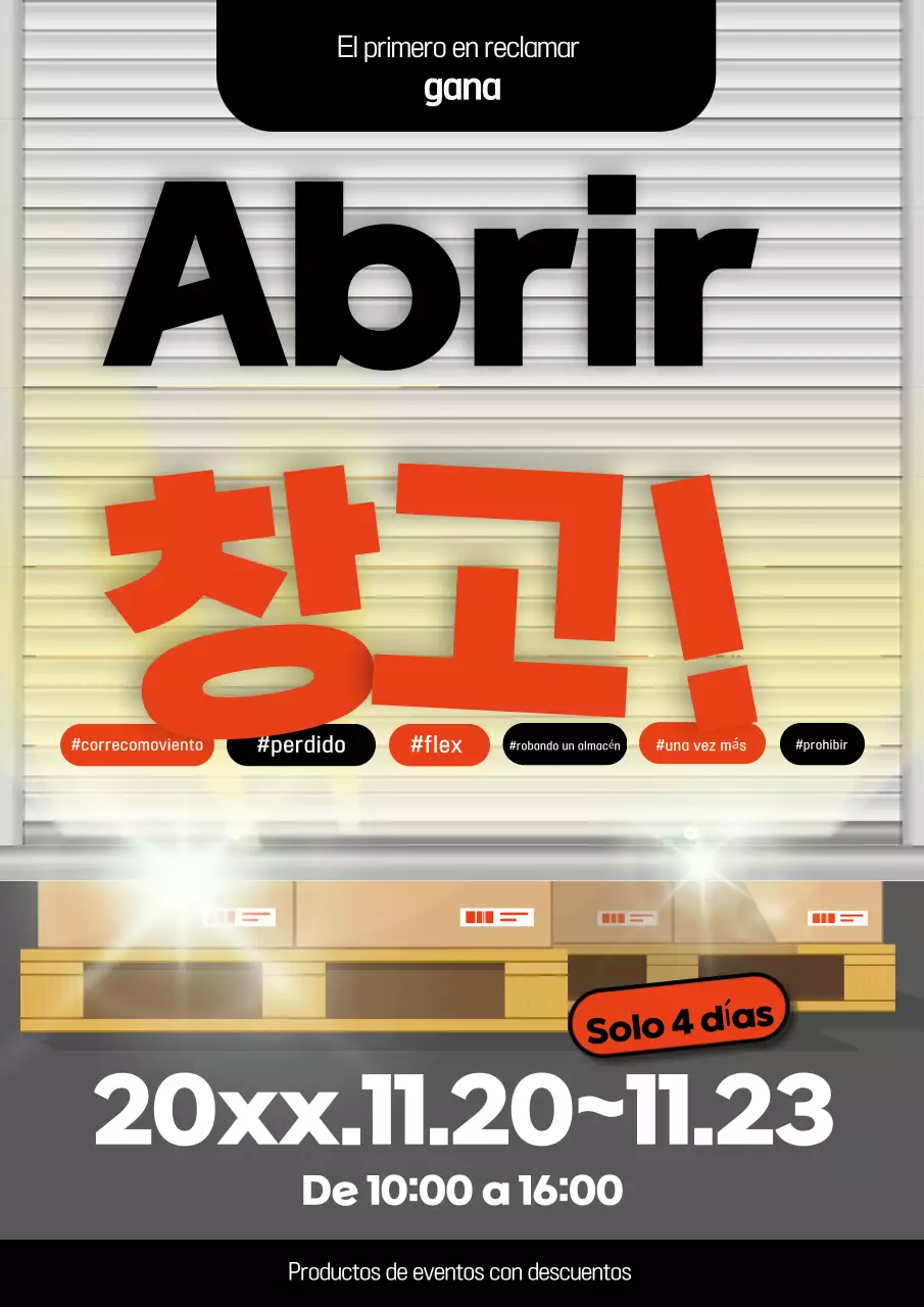 Eventos de venta destacados en naranja