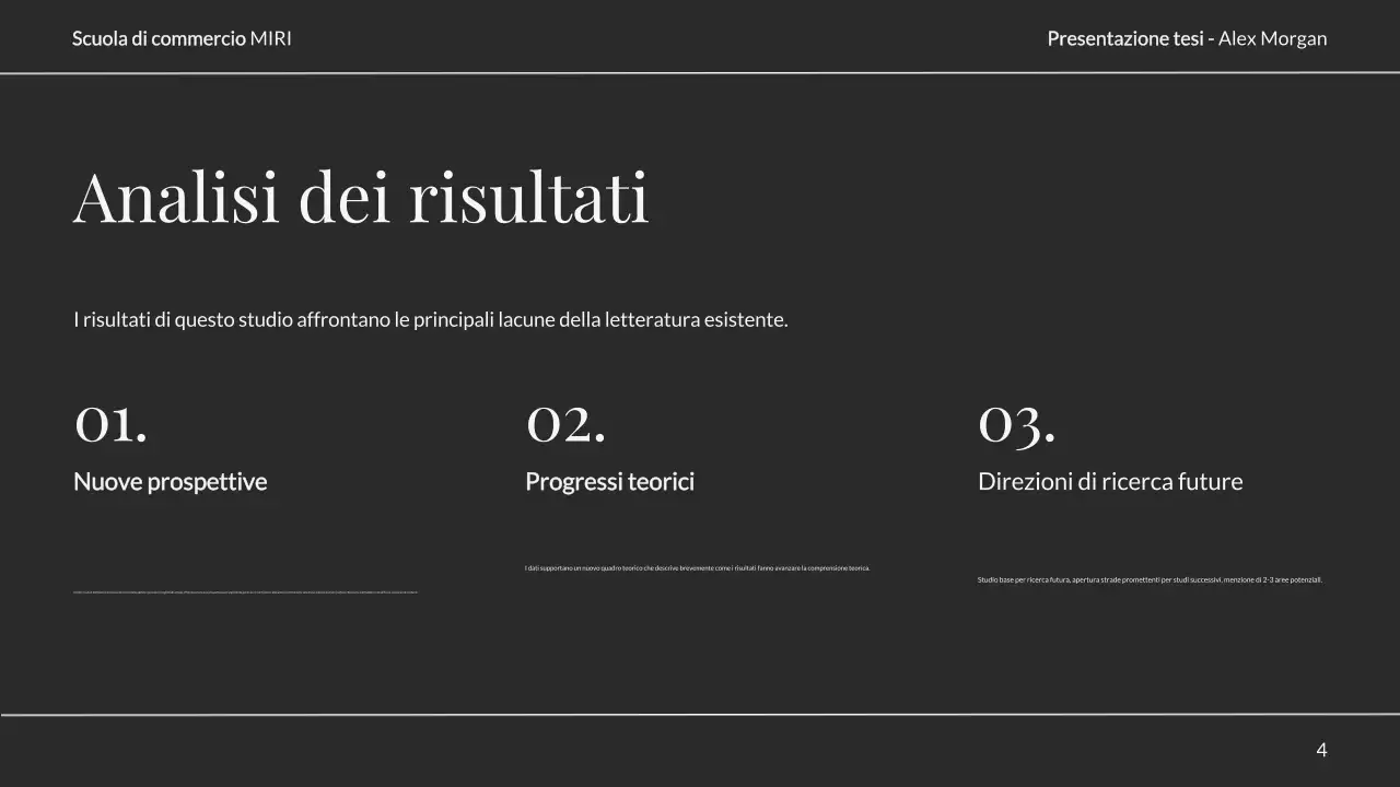 presentazione neutra ed elegante della tesi