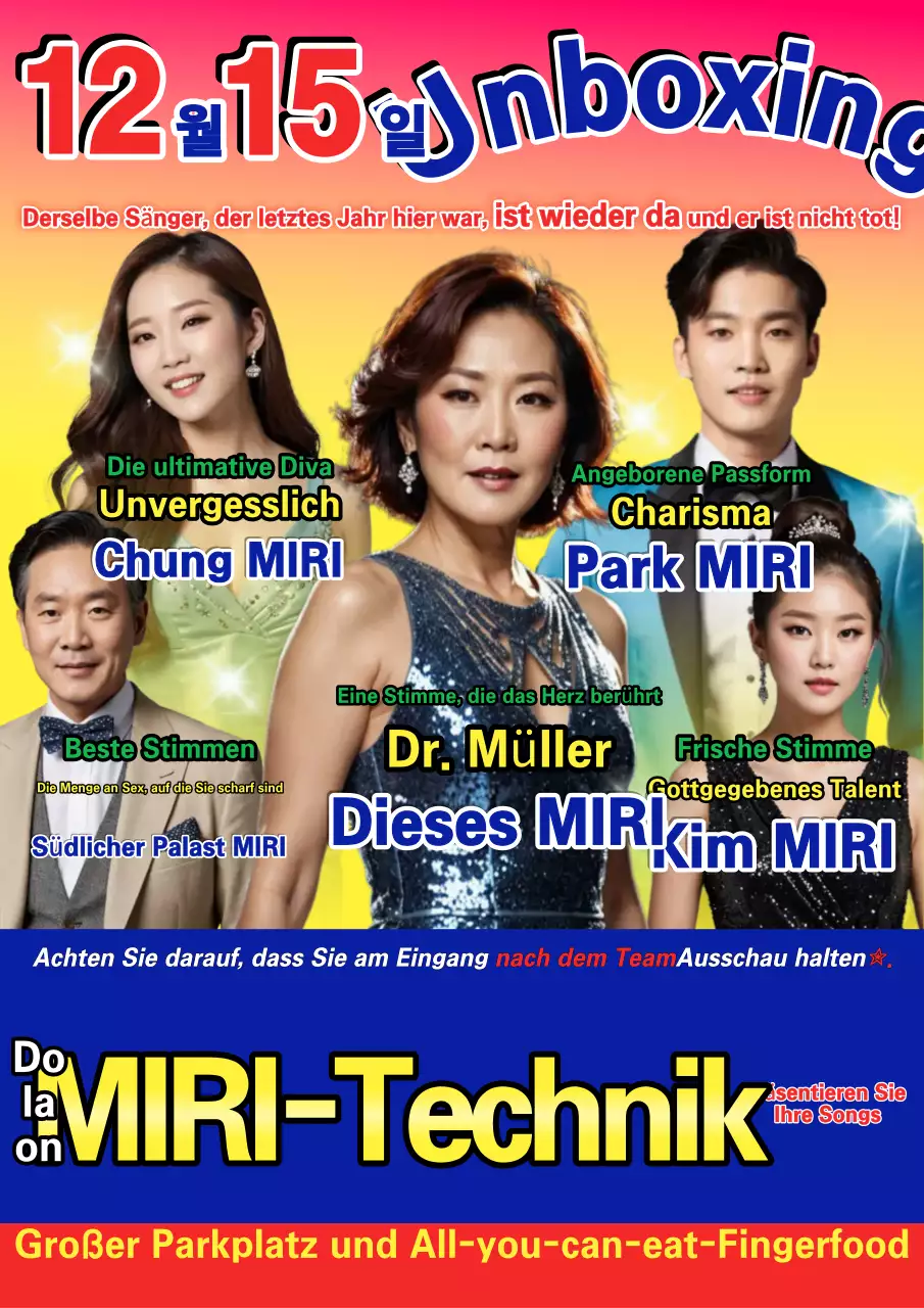 Gelbe Retro-Musikveranstaltung