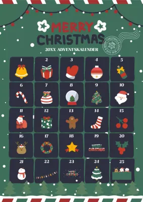 Abstrakter Vintage-Weihnachtskalender