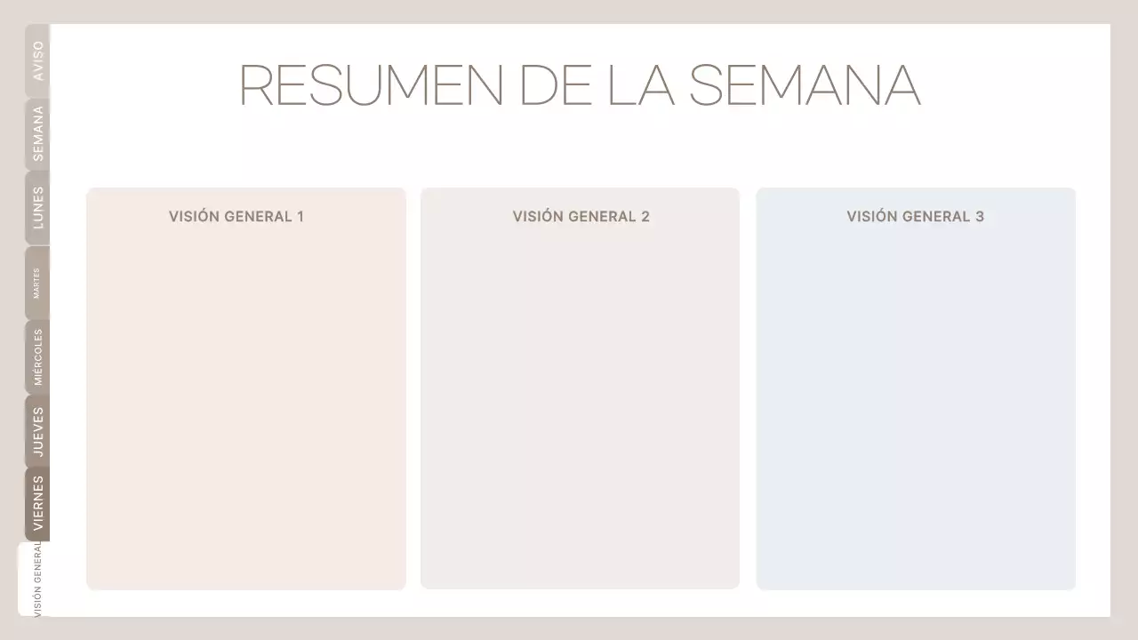 planificador de clases minimalista beige horario