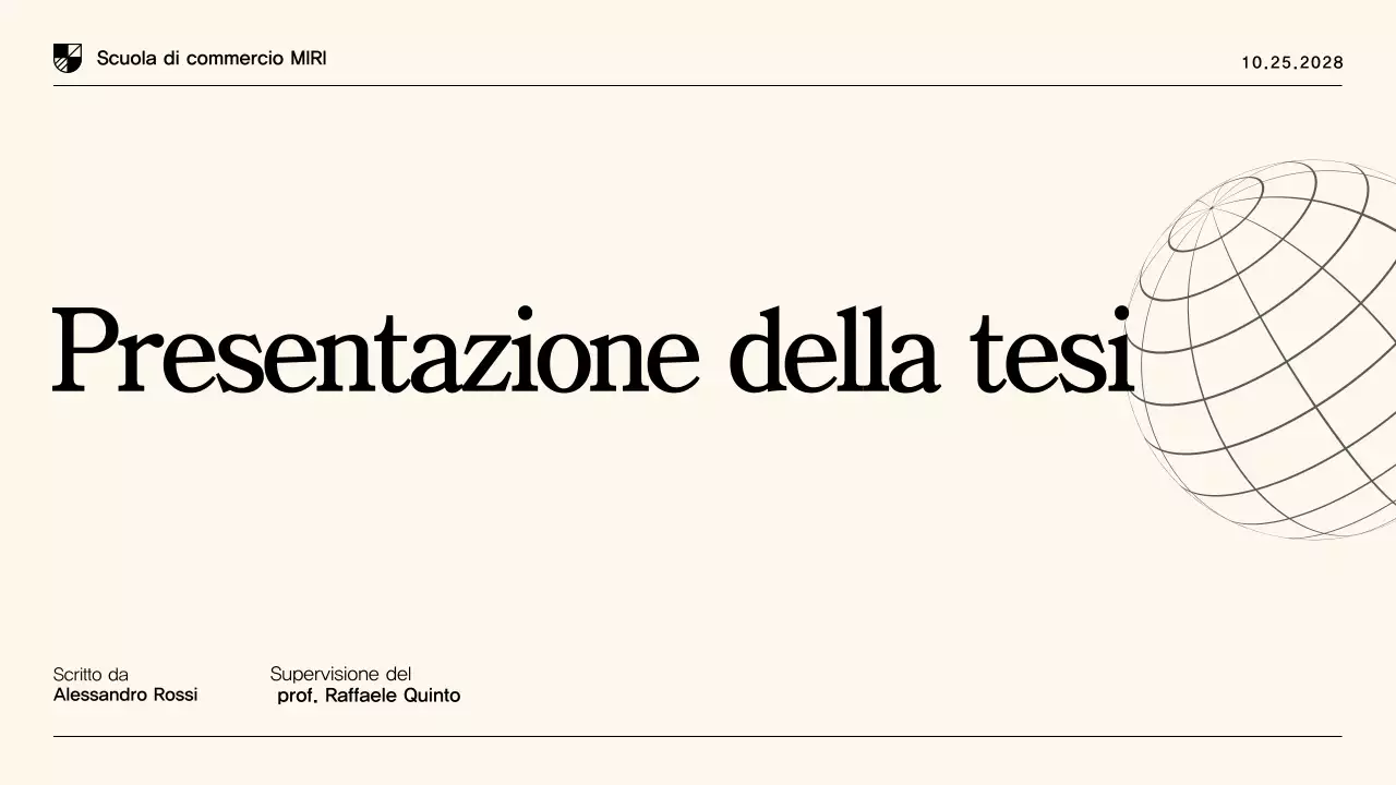 Presentazione della tesi di laurea moderna in beige