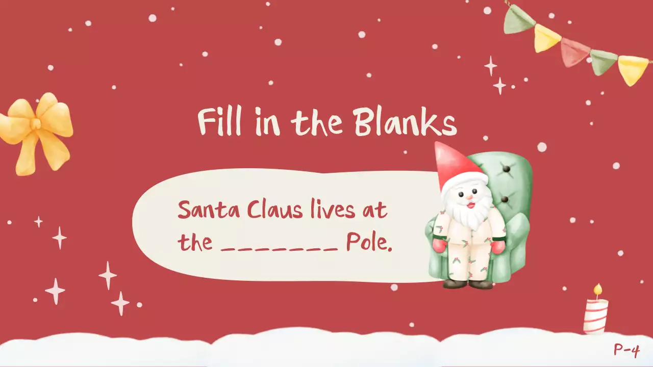 Red Festive Christmas Quiz Presentation