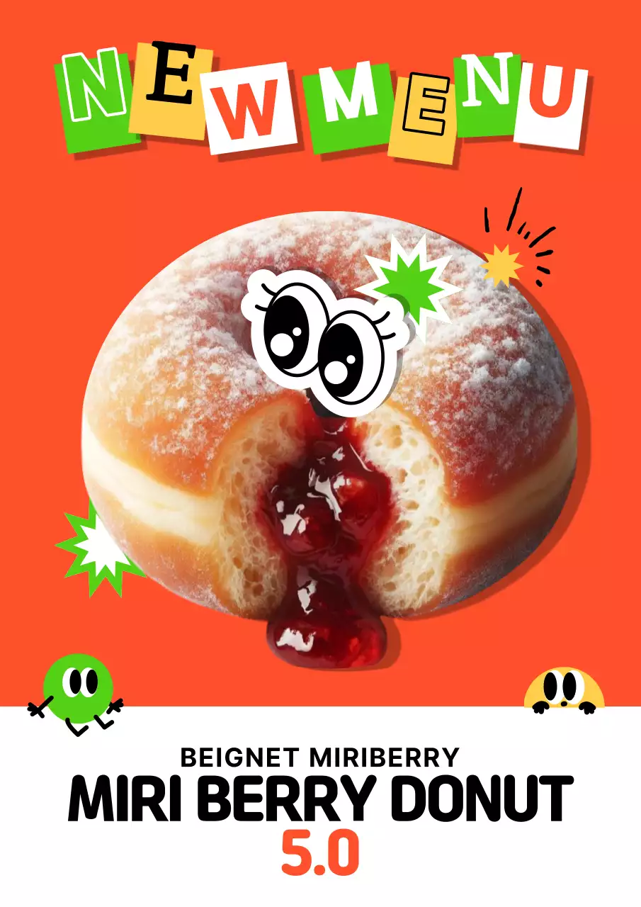 Publicité pour le dessert Orange Pop