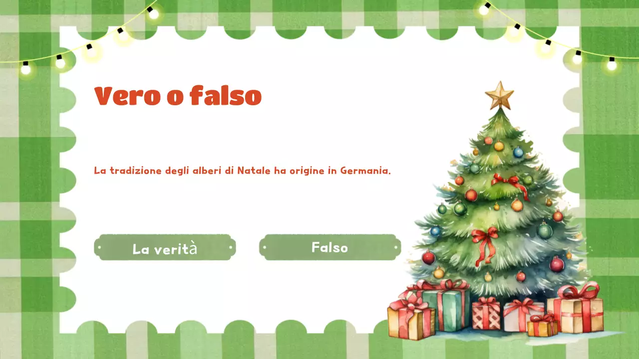 presentazione verde festosa per le vacanze