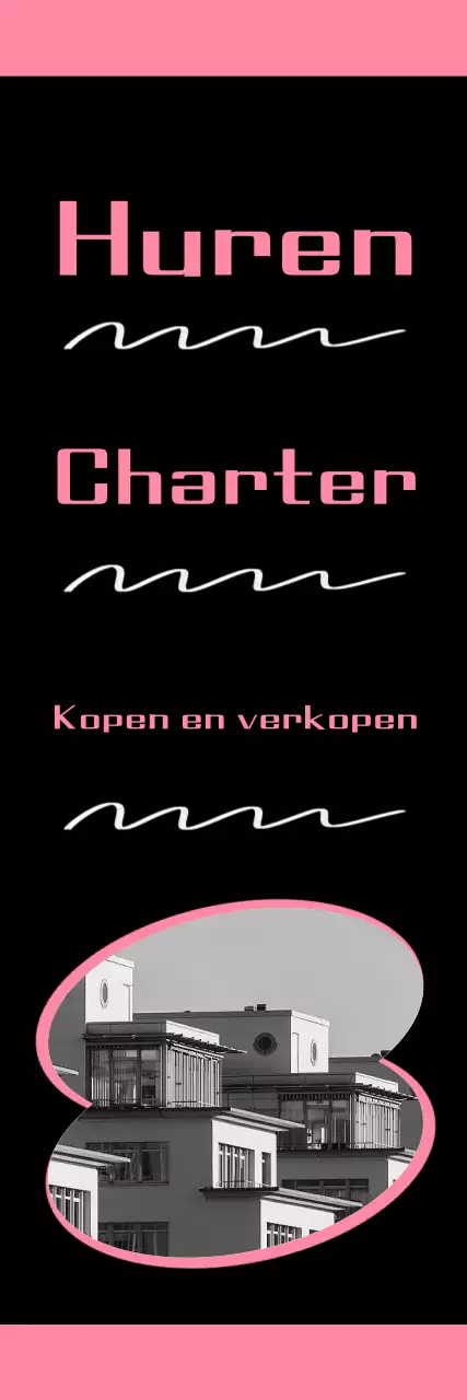 Roze eenvoudig onroerend goed advertenties