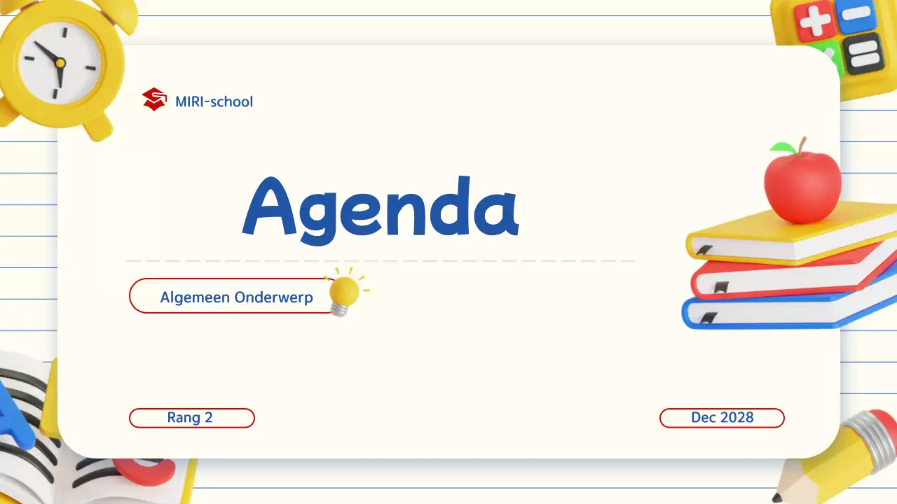 eenvoudige beige 3d onderwijs lesagenda presentatie