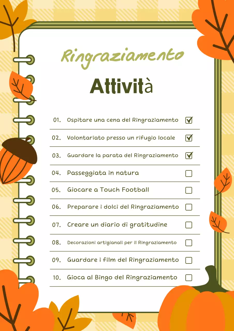 planner arancione rustico per le vacanze