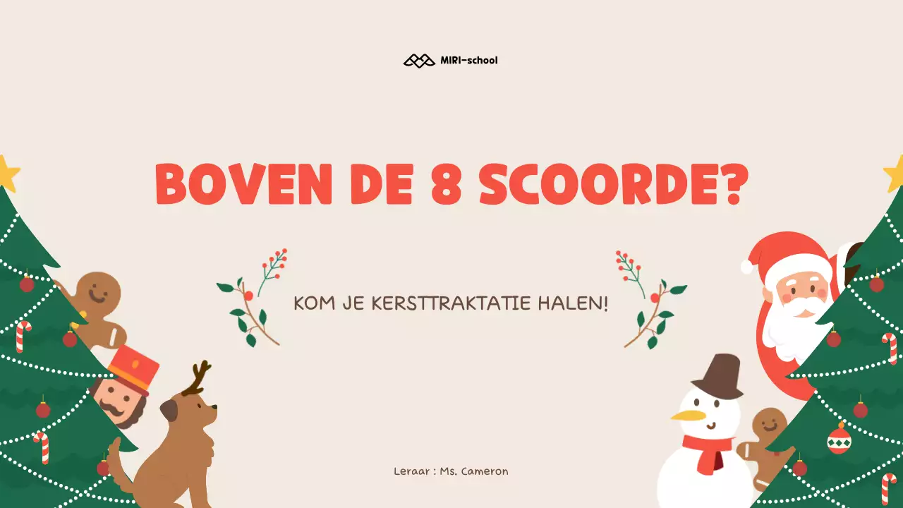 Illustratieve kerstquiz voor kinderen en scholieren