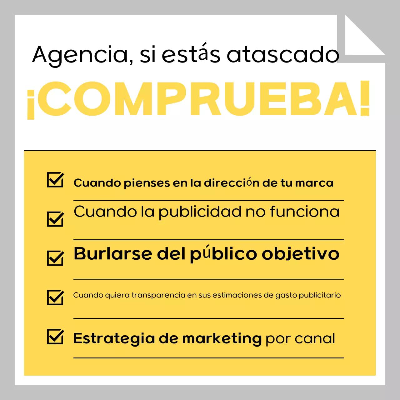 Guía de anuncios Grey Simple