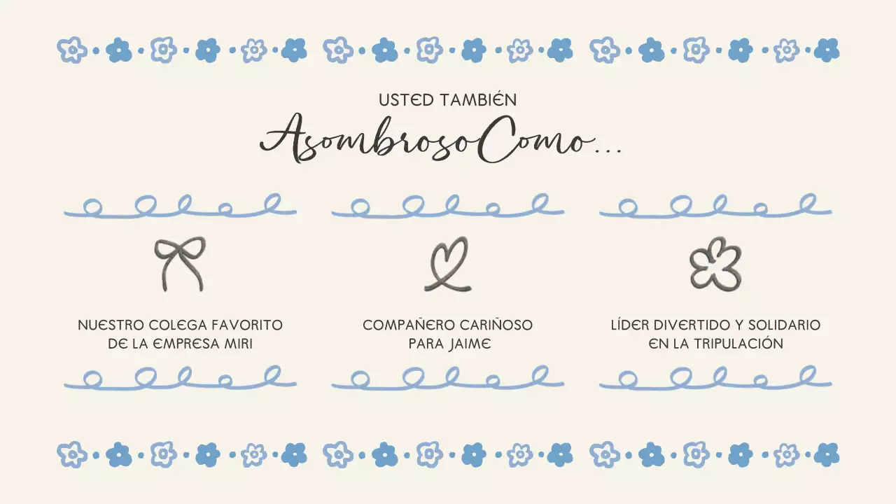 cumpleaños floral azul