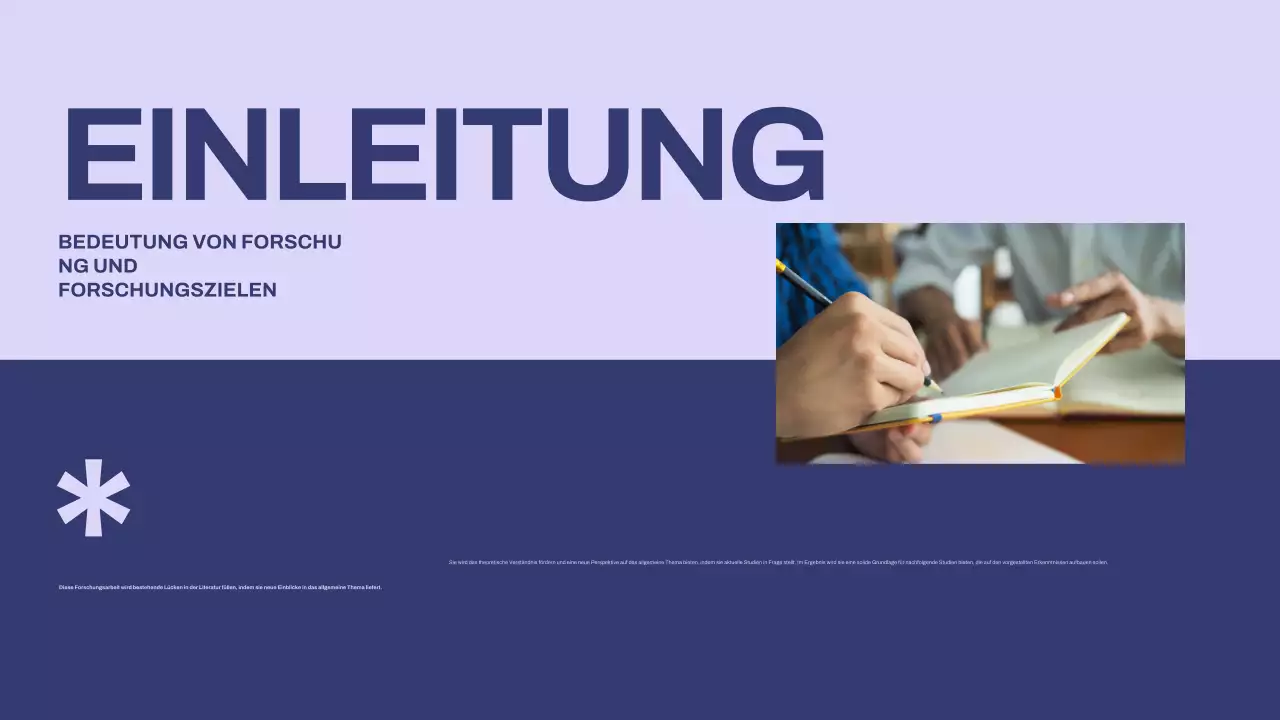 lila minimalistische These Präsentation