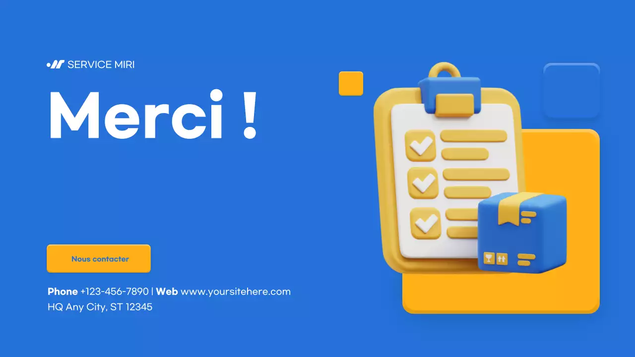 annonce de livraison moderne bleue