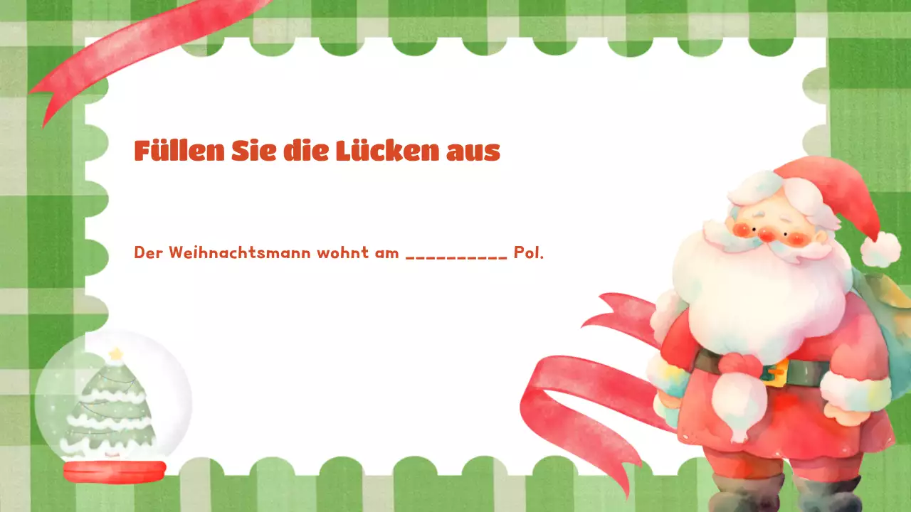 grüne festliche Weihnachtspräsentation
