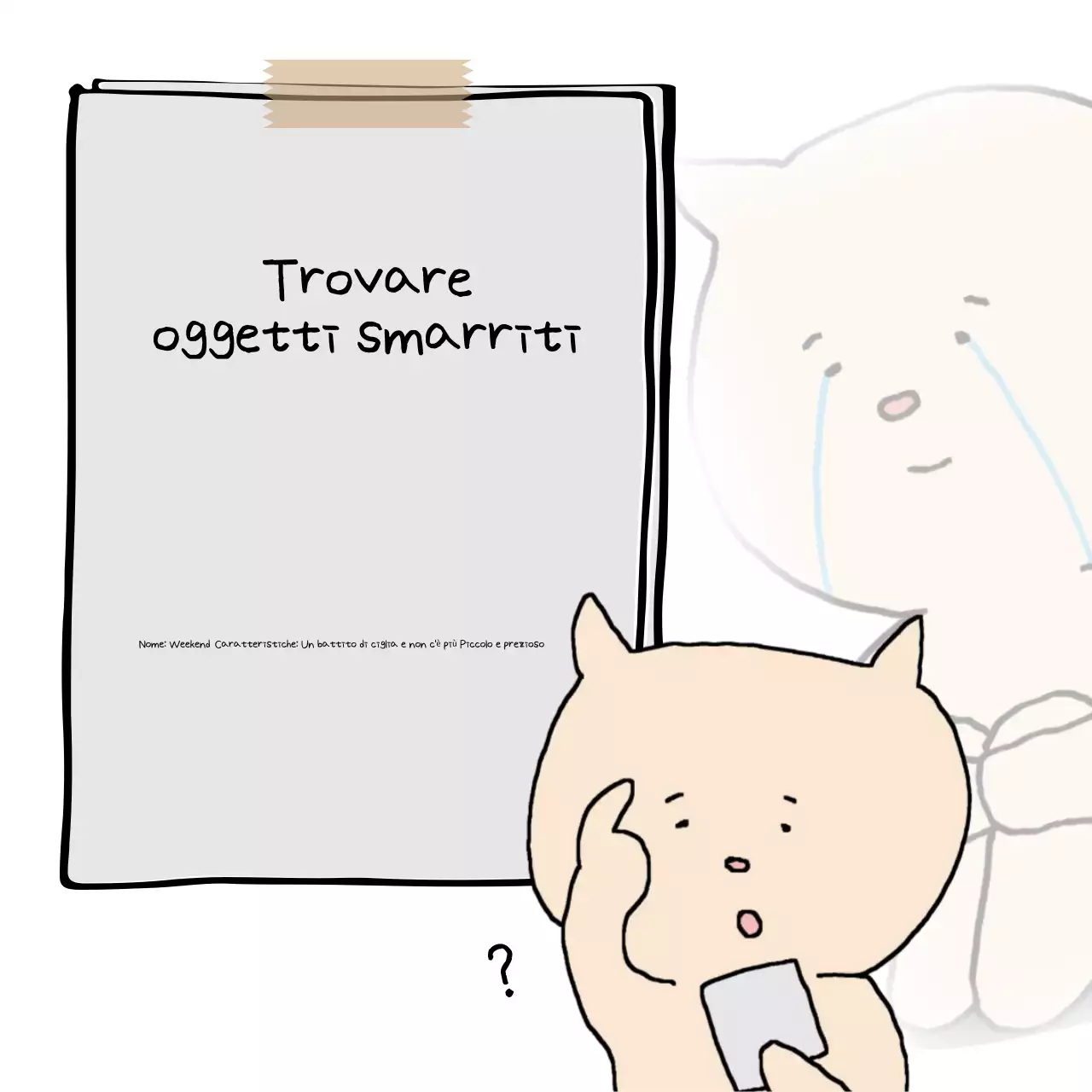 Cartone animato semplice beige