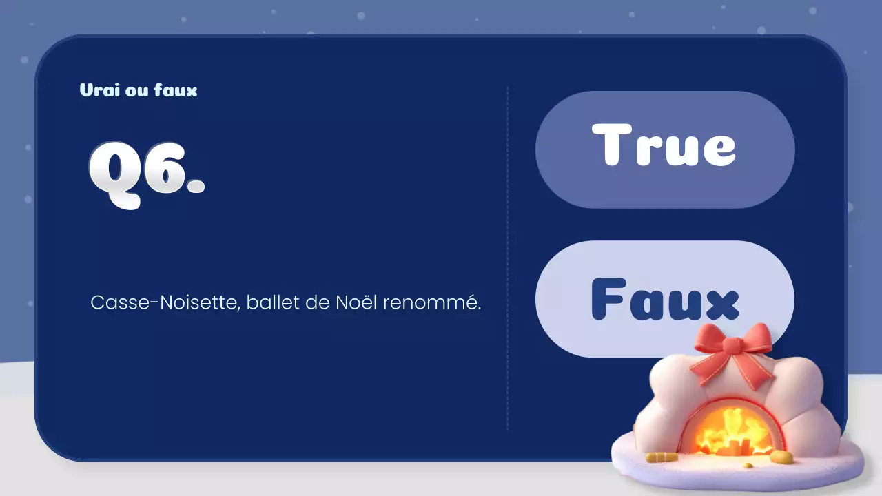 classe de quiz de Noël créatif marine et blanc