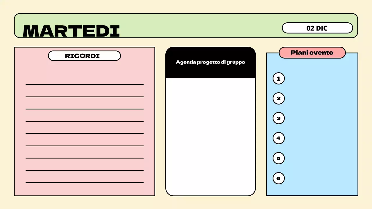 Presentazione dell'agenda di classe in pastello minimalista