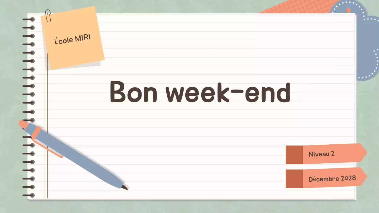 Simple Pastel Notebook Class Agenda for School