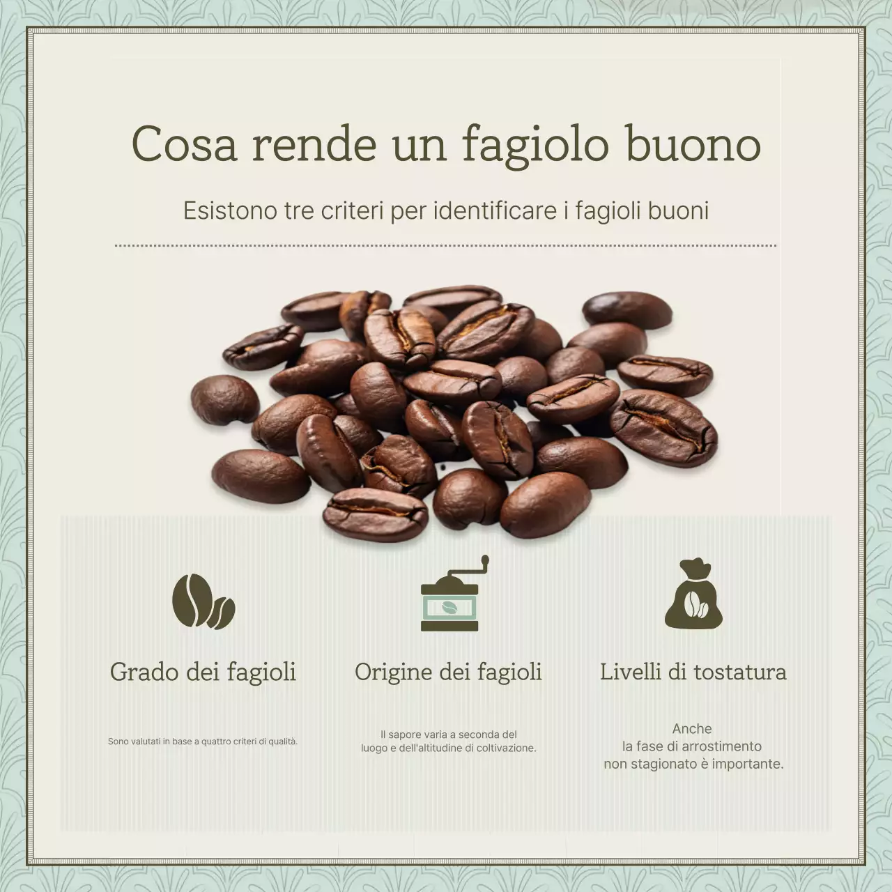 Promuovere un caffè vintage in azzurro e marrone