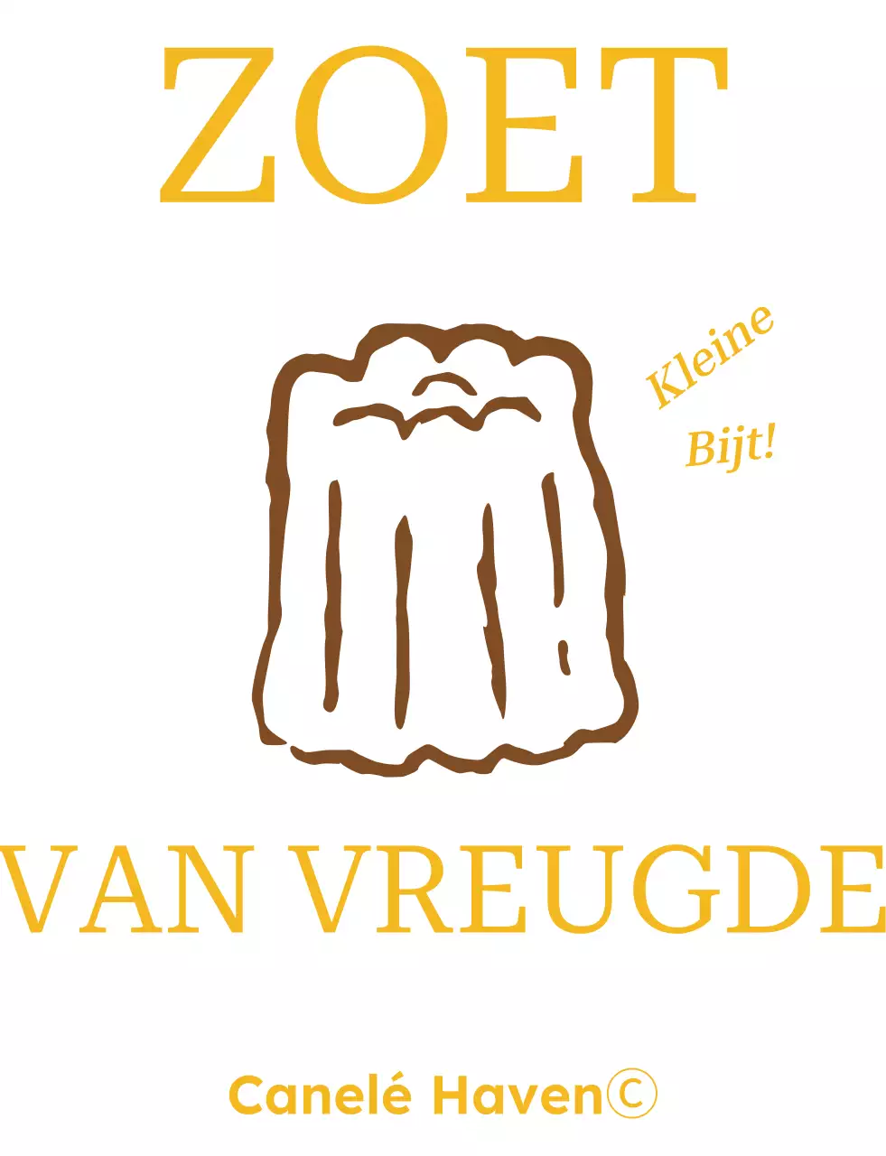 Bruin eenvoudig dessertlogo