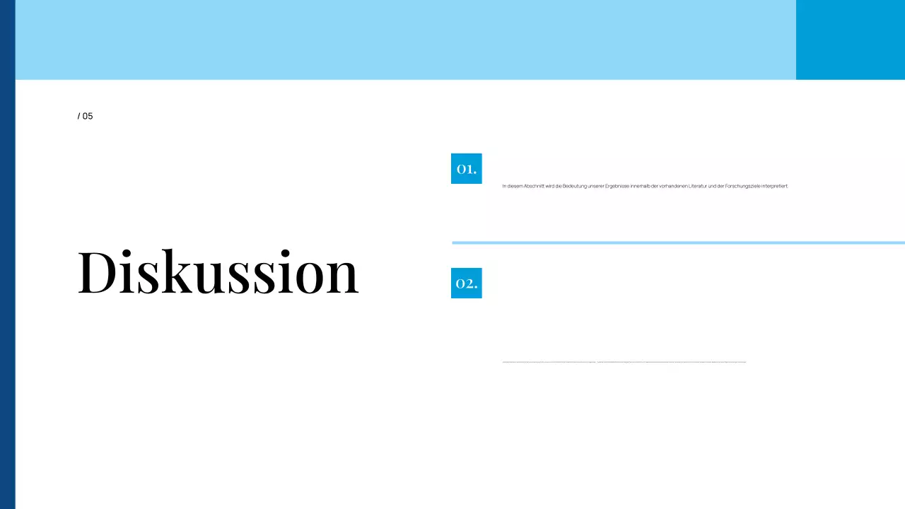 blue professional Diplomarbeit Präsentation