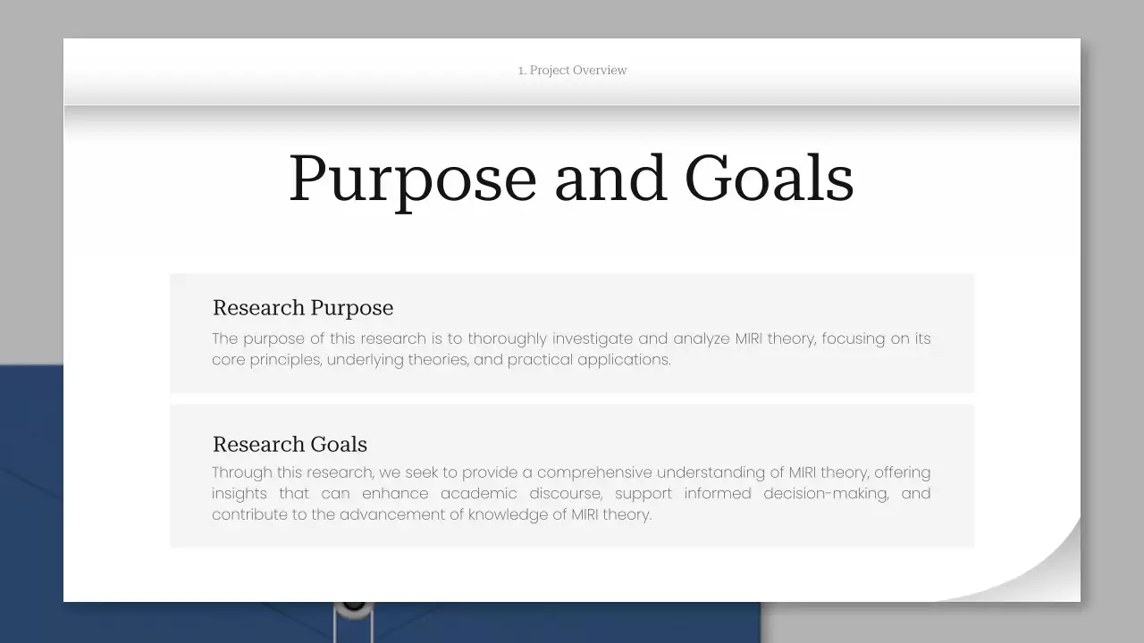 Grey Professional Project Report Presentation