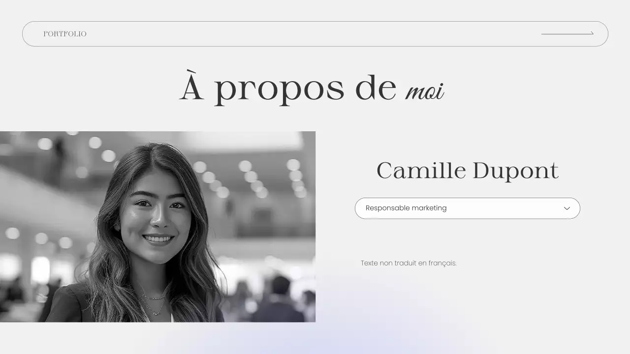 présentation d'un portefeuille moderne en gris