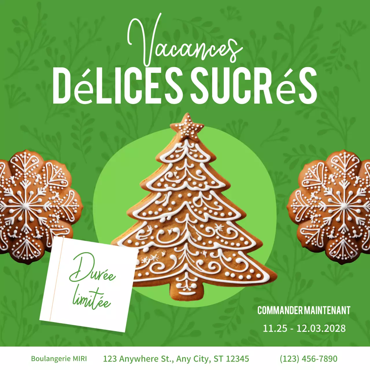 promotion de la boulangerie festive verte