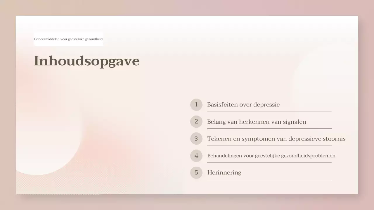 beige moderne gezondheidspresentatie