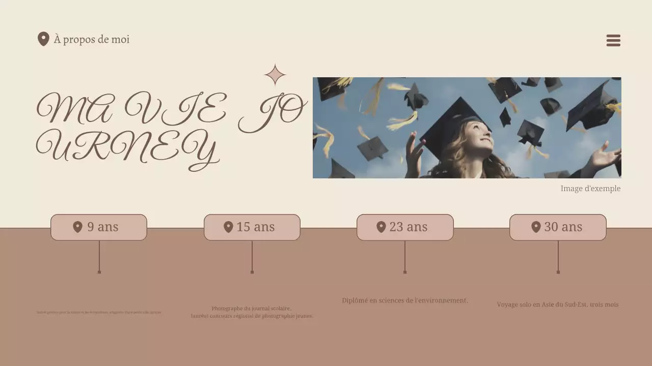 beige profil moderne mise en page