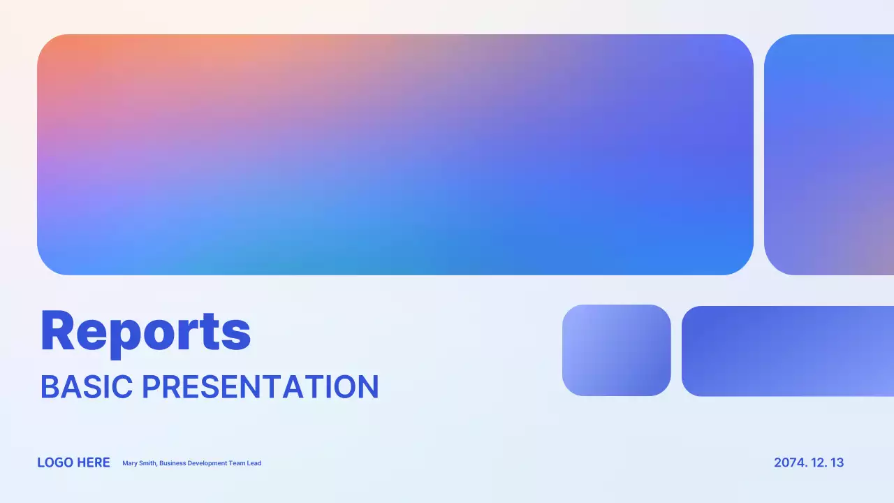 Blue Modern Business Presentation