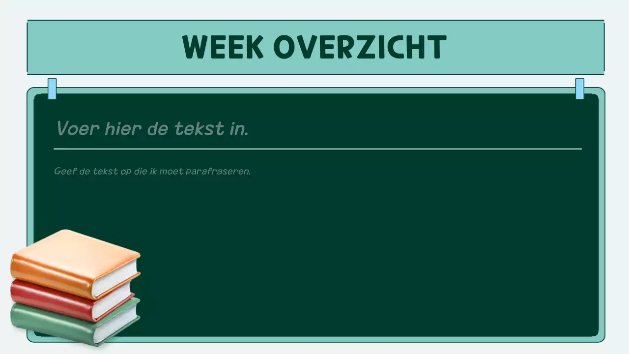 agenda planner oranje en groenblauw pop class