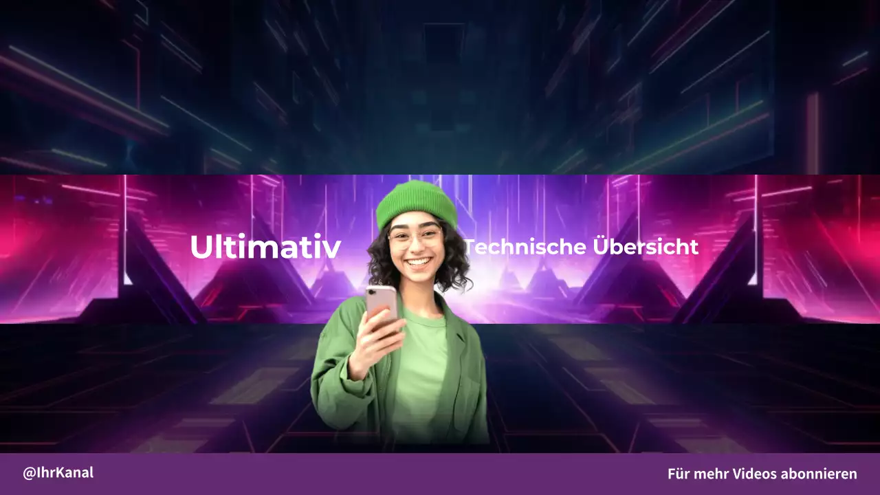 lila futuristische technik vlog youtube kanal kunst