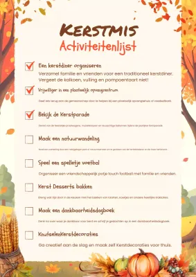warm oranje thanksgiving activiteiten bucketlist