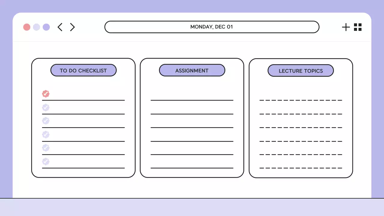 Purple Modern Class Planner Presentation