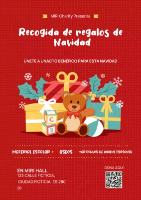 Red cute christmas gift drive