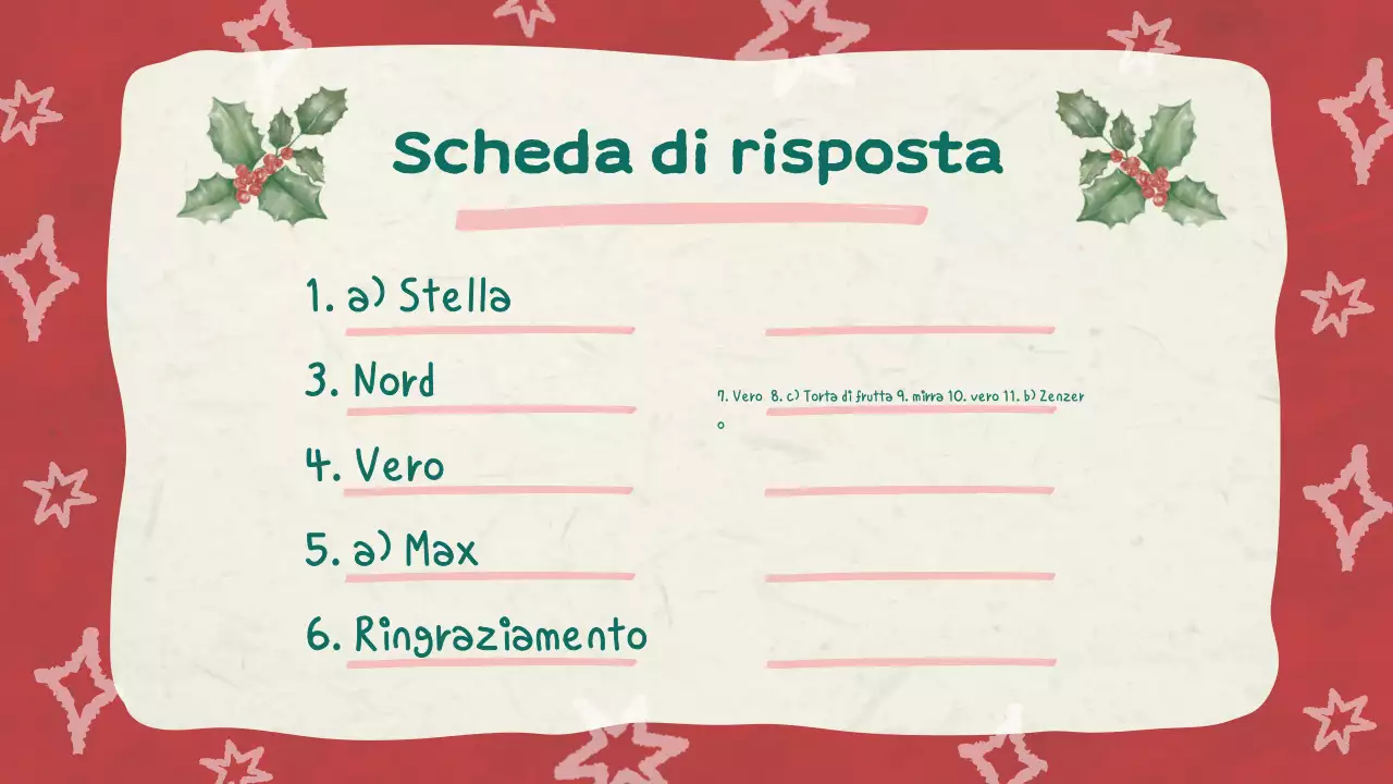 Illustrazione rossa Quiz di Natale Slideshow