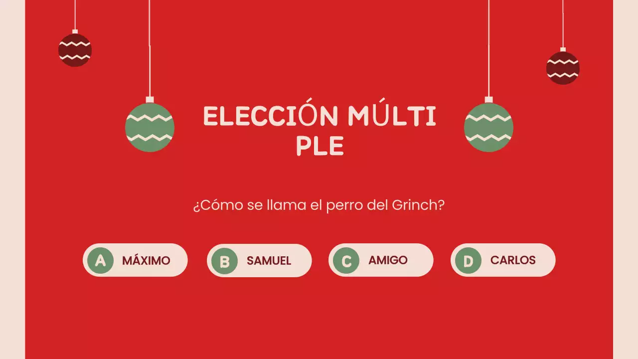 Presentación navideña retro roja