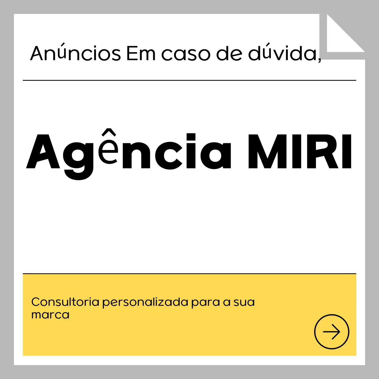 Guia de anúncios simples da Grey