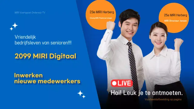 Modern blauw en oranje inwerkmateriaal voor nieuwe medewerkers